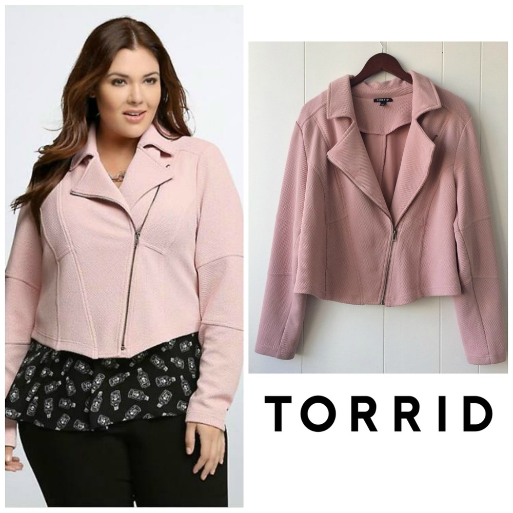 Pink texture Scuba Moto Jacket - 2X